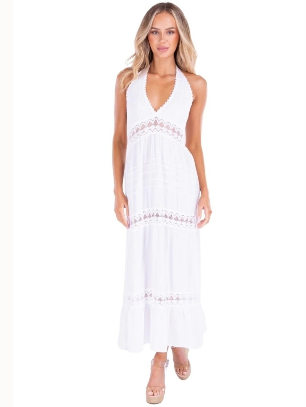 NWT Seaspice Resort Wear'Daphne' Halter Maxi Dress